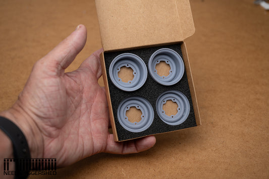 SRB wheel covers in resin for Tamiya Rough Rider