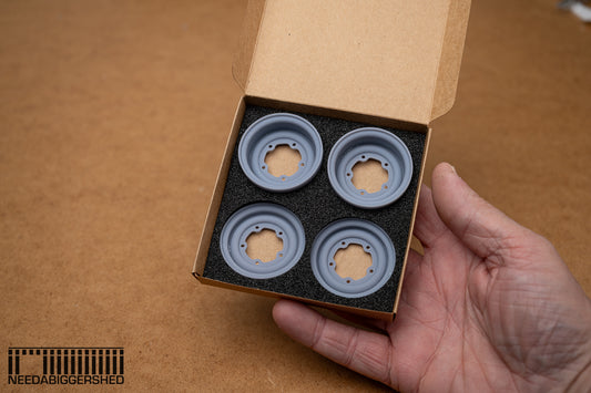 SRB wheel covers in resin for Tamiya Rough Rider