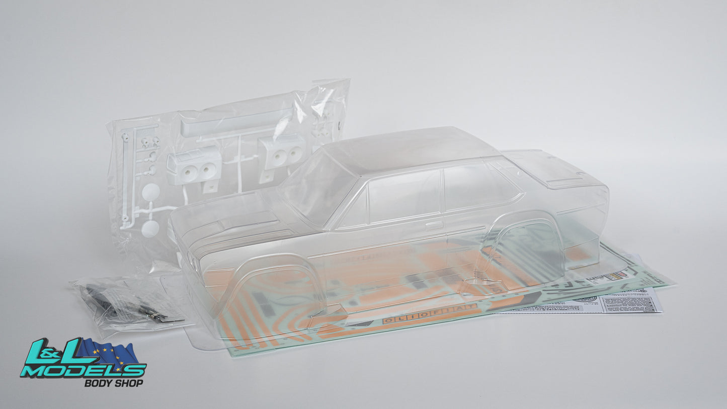 Tamiya FIAT 131 Abarth Rally body set and wheels - ORIGINAL