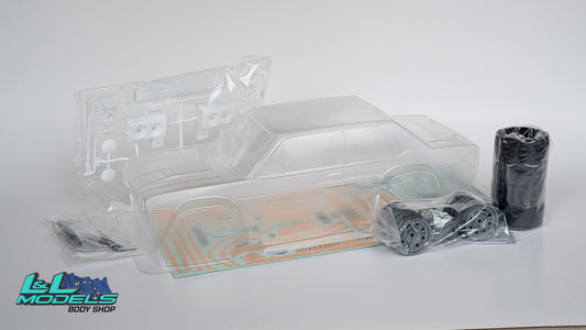 Tamiya FIAT 131 Abarth Rally body set and wheels - ORIGINAL