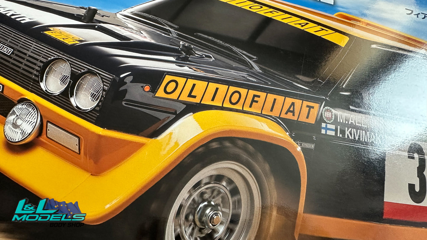 Tamiya FIAT 131 Abarth Rally body set and wheels - ORIGINAL