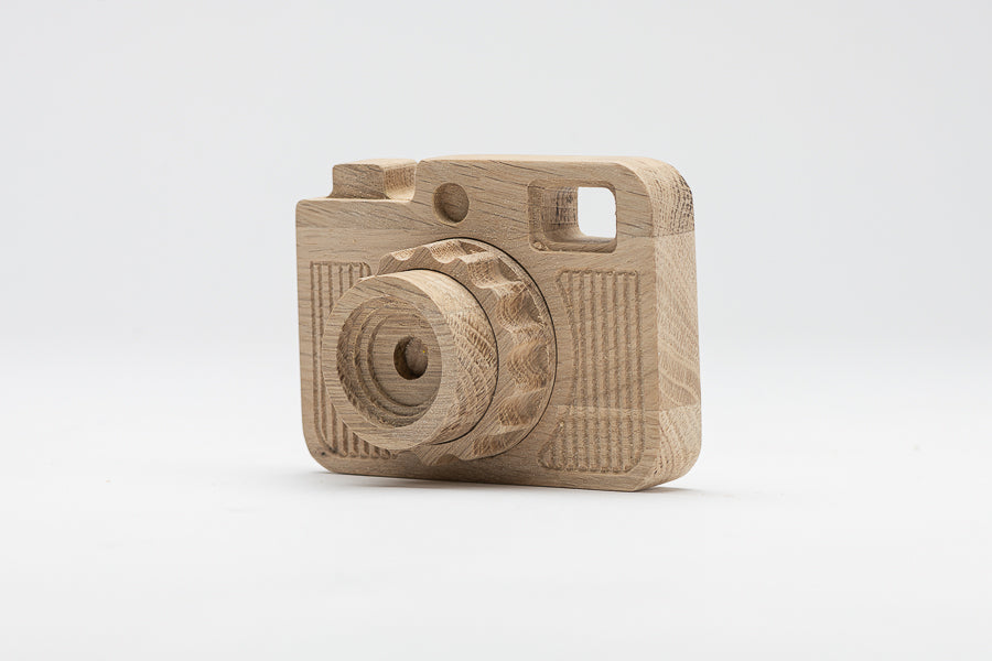 Wooden play camera.