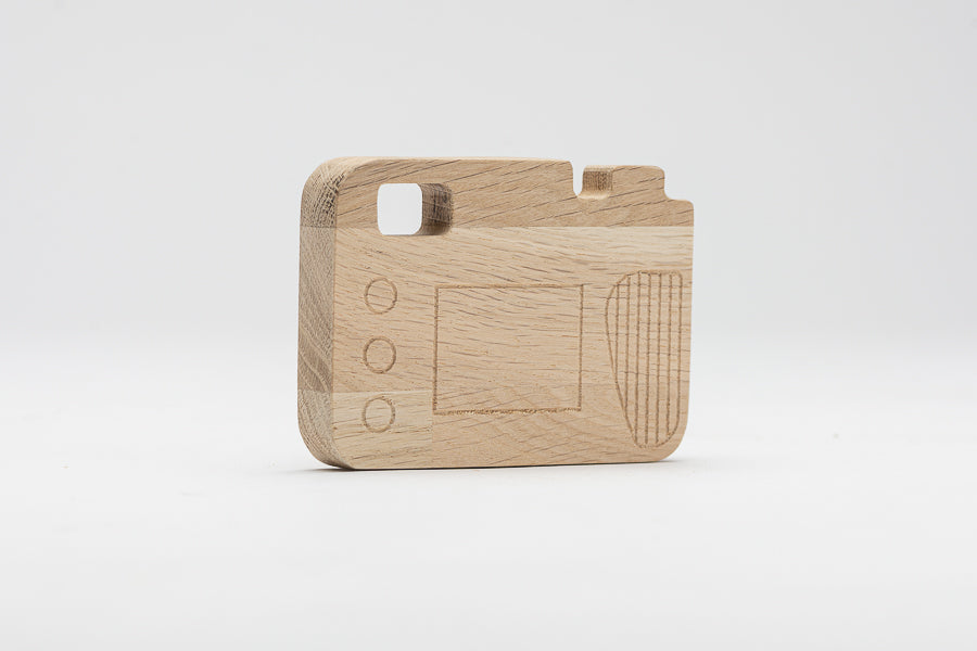 Wooden play camera.