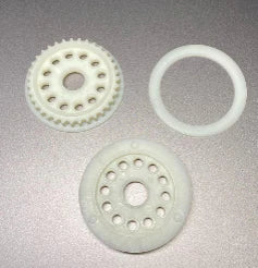 33T M3 Pulley Set (F&R) (White) For Yokomo Dogfighter