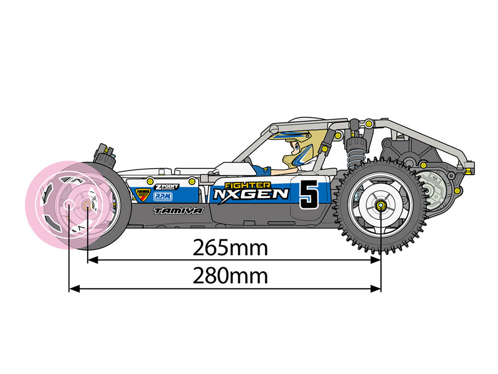 Tamiya FIGHTER NXGEN (DT-04 CHASSIS) - INCL bearing set!