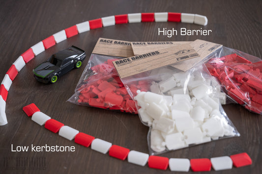 Tablet top racer barriers - 1/64 scale - Bag of 50 -  Pre-order.