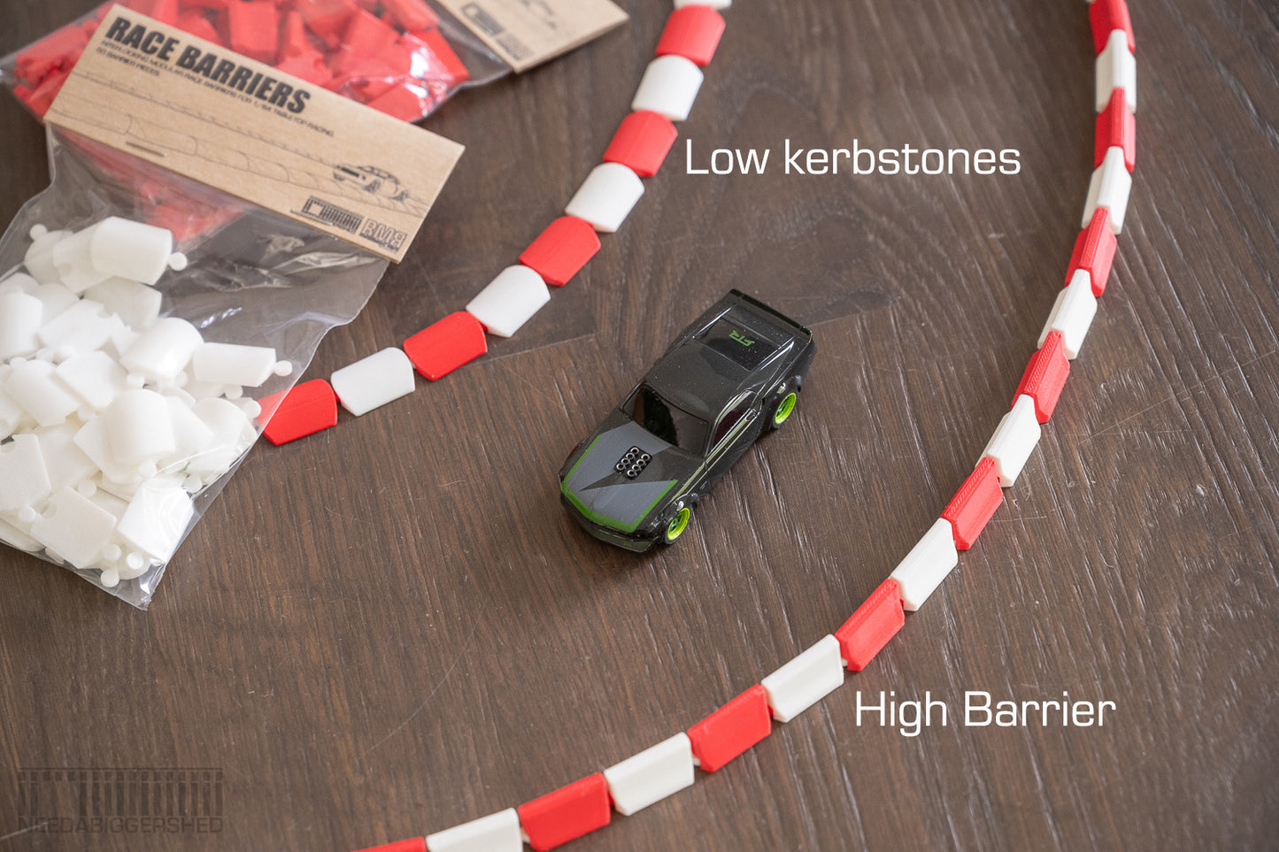 Tablet top racer barriers - 1/64 scale - Bag of 50 -  Pre-order.