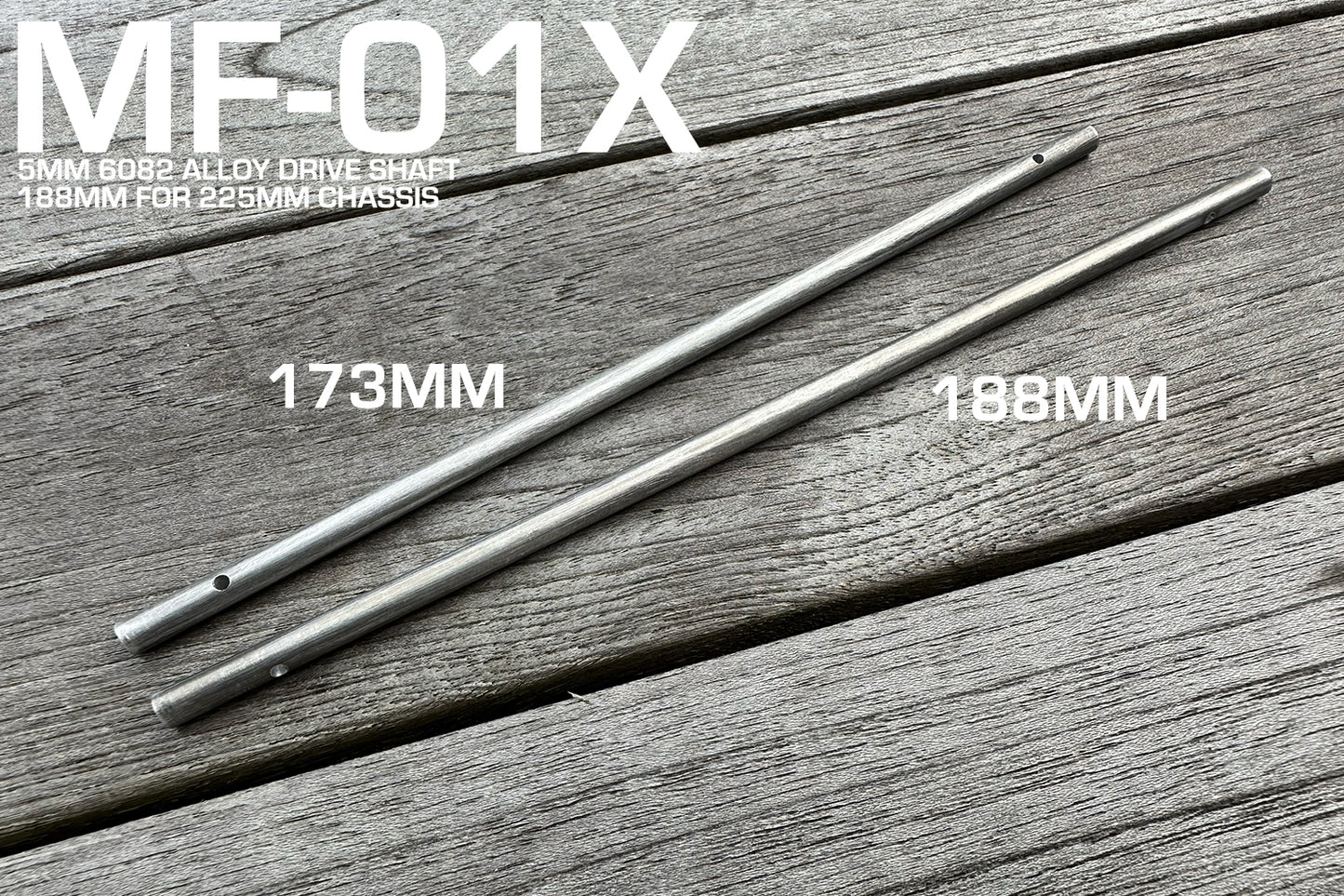 Tamiya MF-01X MEDIUM drive shaft - 6082 T6 Alloy