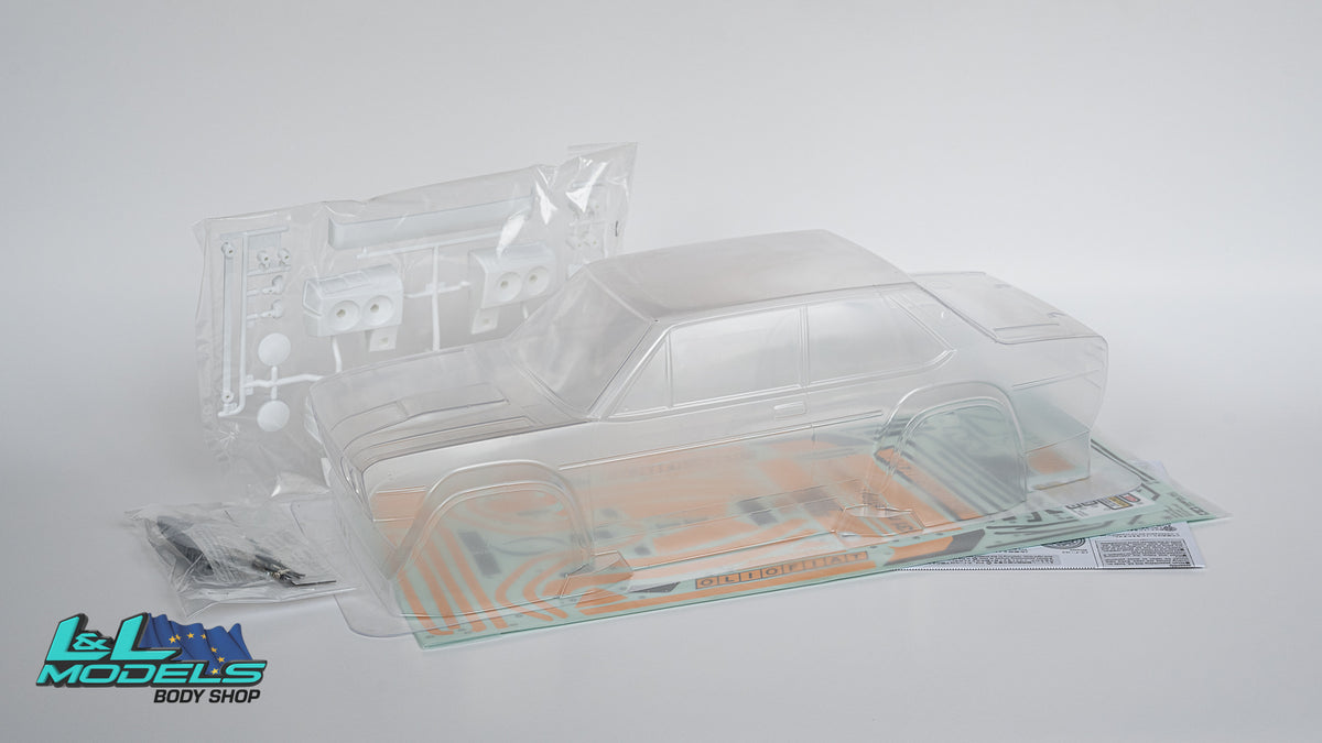 Tamiya FIAT 131 Abarth Rally body set and wheels - ORIGINAL