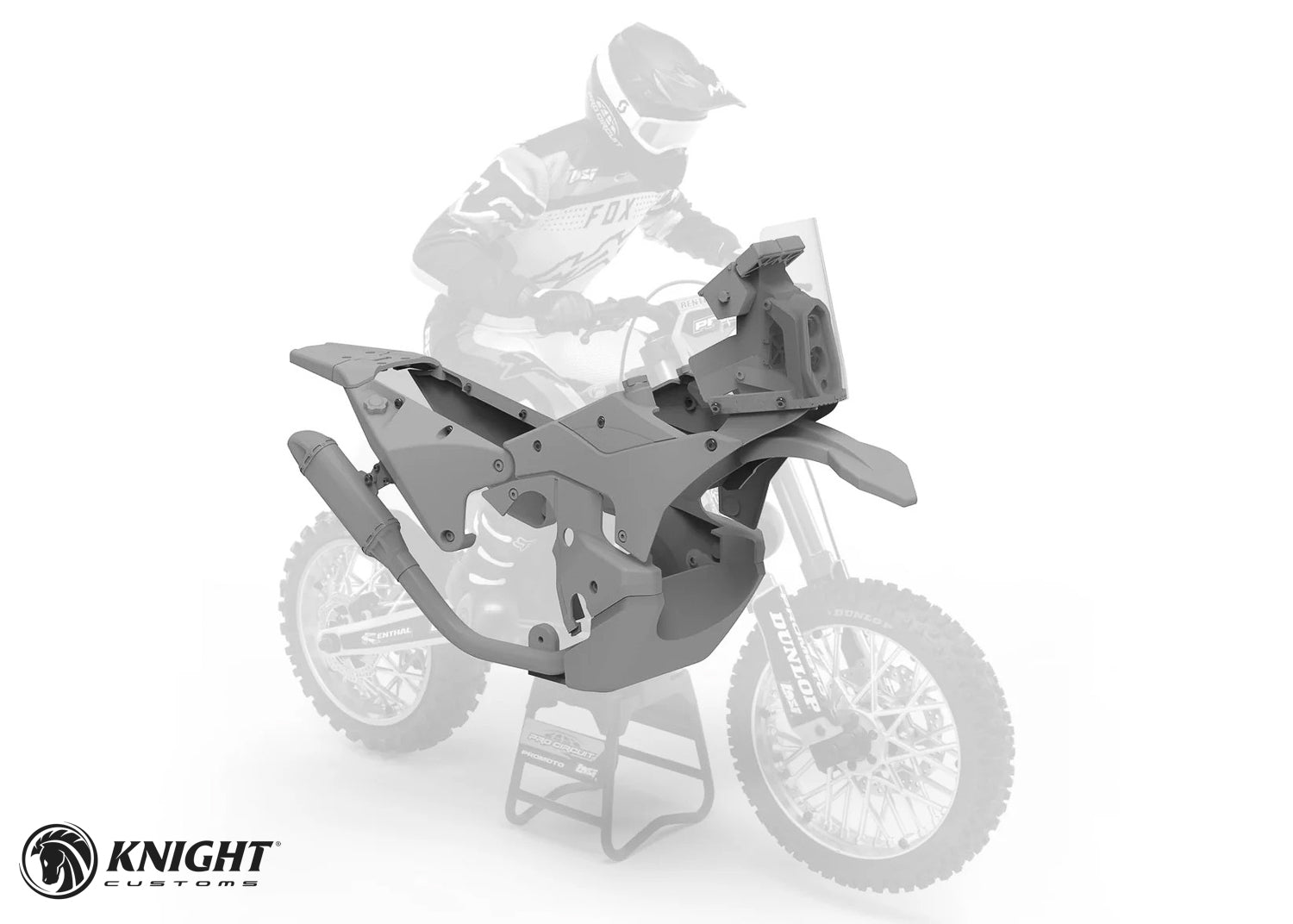 Knight Customs MX Dakar kit by Needabiggershed to fit the Losi Promoto