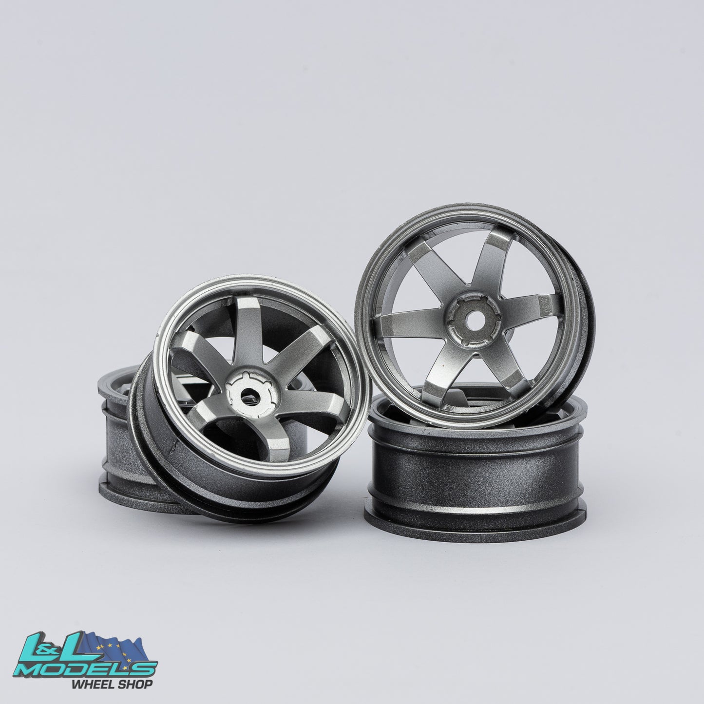 6 Spoke wheel - Silver - 12mm offset - 26mm