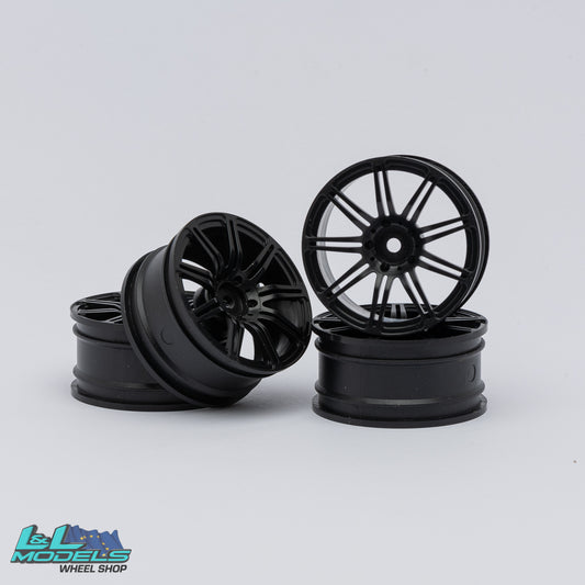 9 spilt spoke wheels - black - 3mm offset - 26mm