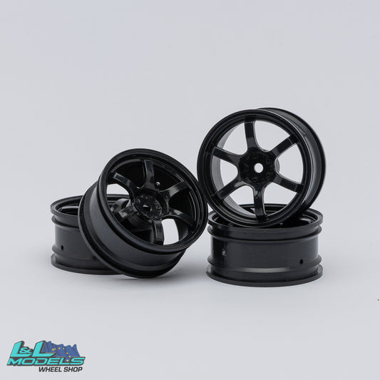 6 Spoke wheel - Black - 3mm offset - 26mm