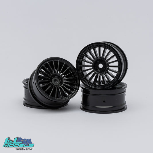 18 spoke wheels - black - 3mm offset - 26mm